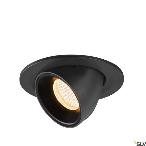 SLV 1005891 Numinos Gimble S, Deckeneinbauleuchte, schwarz, LED, 8,6W, 3000K, 690lm, 55°