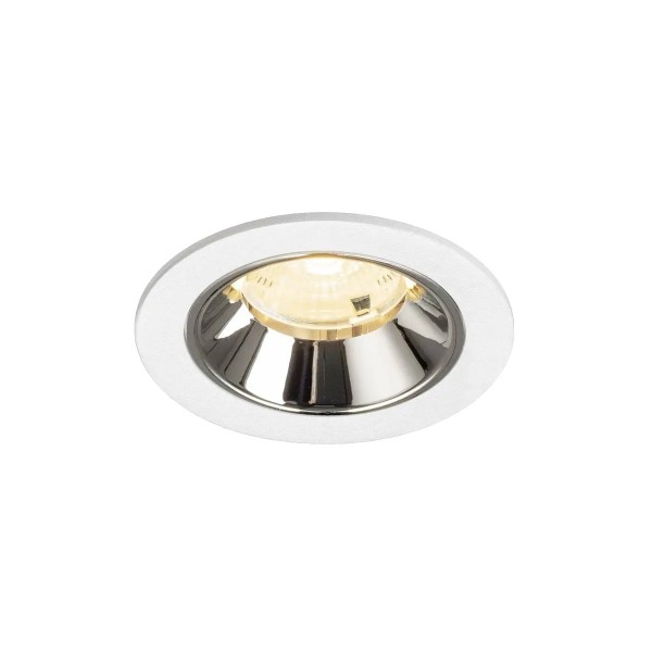 SLV 1009468 Numinos S, LED-Einbauspot, 6.7W, 3000K, 1050lm, 55°, in weiß/chrom