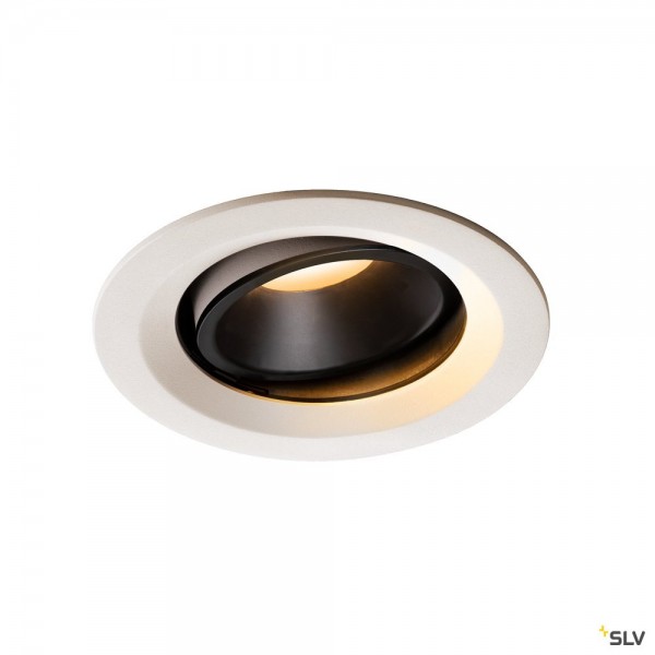 SLV 1003568 Numinos Move M, Deckeneinbauleuchte, weiß/schwarz, LED, 17,55W, 2700K, 1460lm, 40°