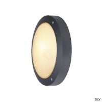SLV 229075 Bulan, Wand- und Deckenleuchte, anthrazit, IP44, E14, max.60W SLV 229075 Bulan, Wand- und Deckenleuchte, anthrazit, IP44, E14, max.60W