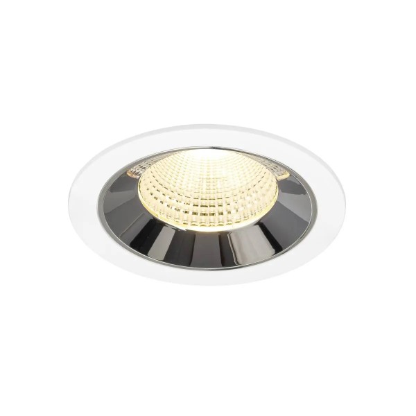 SLV 1009791 Numinos L, LED-Einbauspot, 17W, 3000K, 2500lm, 55°, in weiß/chrom