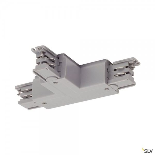 SLV 175134 3 Phasen, S-Track, Aufbauschiene, T-Verbinder, Erde links, silbergrau