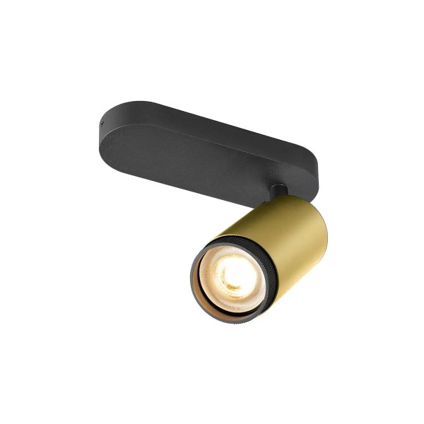 SLV 1009095 Grip! L Single, Deckenstrahler GU10, in gold/schwarz