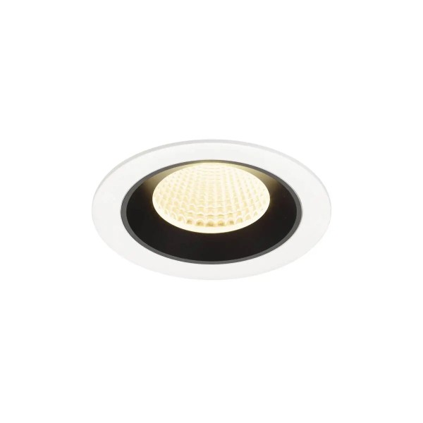 SLV 1009625 Numinos M, LED-Einbauspot, 12W, 3000K, 1800lm, 40°, in weiß/schwarz