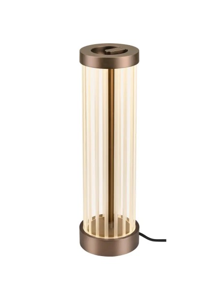 SLV 1008040 Quimera, LED-Tischlampe liniert, 4.3W, CCT 27/3K, in dunkel kupfer
