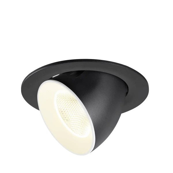 SLV 1009740 Numinos Gimble L, LED-Einbauleuchte, 17W, 4000K, 2700lm, 20°, in schwarz/weiß