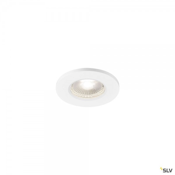 SLV 1001018 Kamuela, Deckeneinbauleuchte, weiß, IP65, dimmbar L, LED, 6,5W, 4000K, 400lm