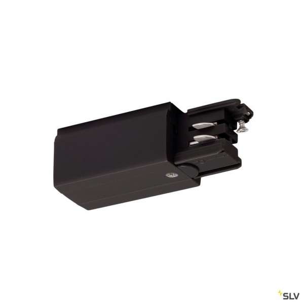 SLV 175050 Endeinspeiser Erde links, schwarz, 3Phasen, S-Track, Aufbauschiene