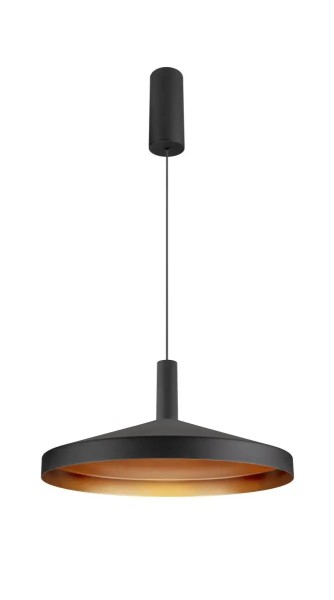 SLV 1010791 Lalu Set Terta 36, LED-Hängelampe Flach Rund, DIM, 9.5W, CCT 27/3K, in schwarz/bronze