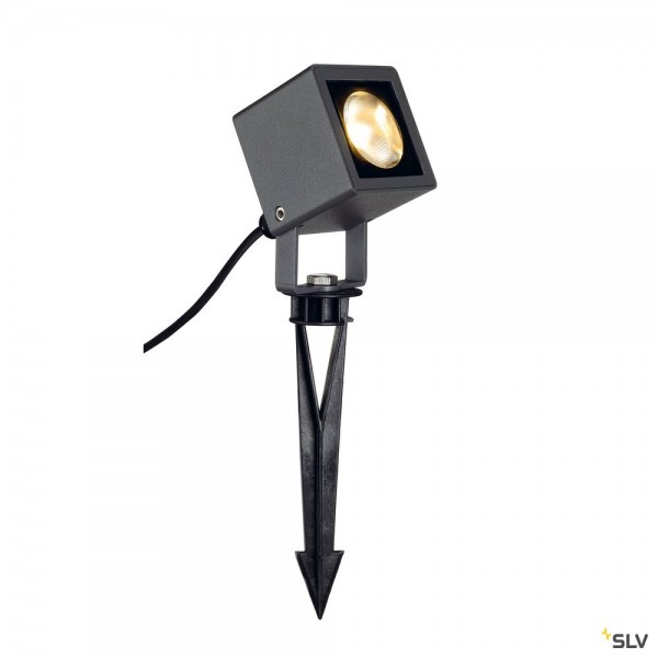 SLV 231035 Nautilus, Spießleuchte, anthrazit, mit Netzstecker, IP65, LED, 8,5W, 3000K, 620lm