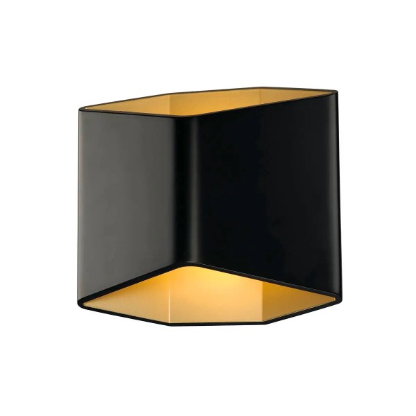 SLV 151710 Cariso WL-2, schwarz/gold, up&down, dimmbar L, LED, 11W, 2700K, 200lm