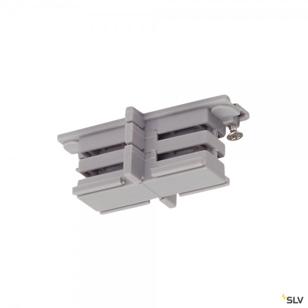 SLV 175084 3 Phasen, S-Track, Aufbauschiene, Isolierverbinder, silbergrau