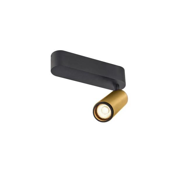 SLV 1009075 Grip! M, LED-Strahler 1-flammig mit Dekoring, DIM, 14W, 3K, in gold/schwarz
