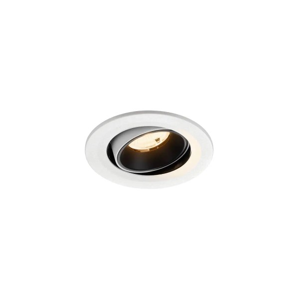 SLV 1009502 Numinos Move S, LED-Einbaustrahler, 6.7W, 2700K, 1000lm, 55°, in weiß/schwarz