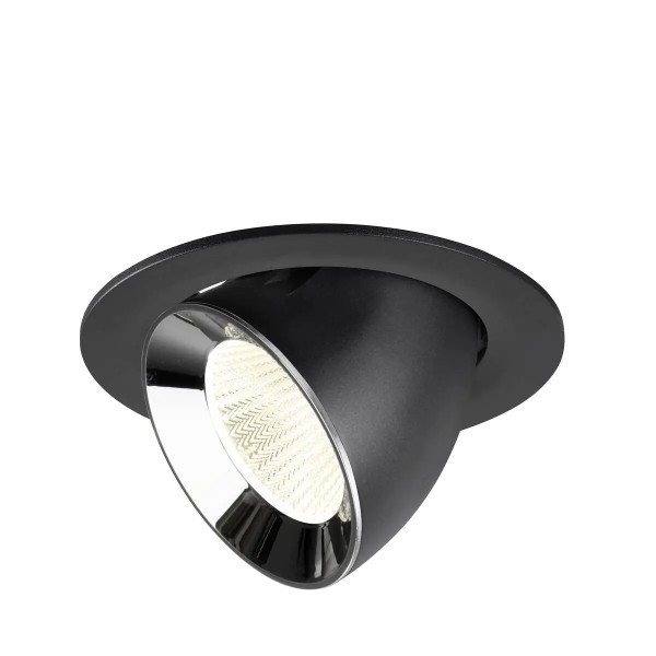 SLV 1009744 Numinos Gimble L, LED-Einbauleuchte, 17W, 4000K, 2700lm, 40°, in schwarz/chrom