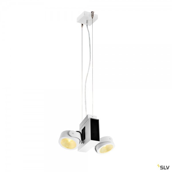 SLV 1001436 + 1001432 Tec Kalu, weiß, dimmbar C, LED, 31W, 3000K, 1900lm, 24°