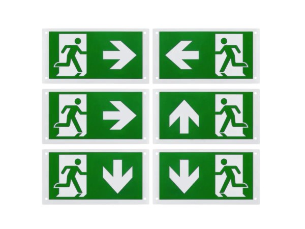 SLV 1010497 Piktogrammfolie 6er Set B15.5/L30cm, für P-Light Notbeleuchtung