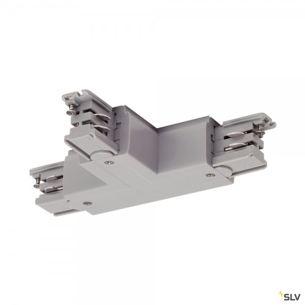 SLV 175144 3 Phasen, S-Track, Aufbauschiene, T-Verbinder, Erde rechts, silbergrau