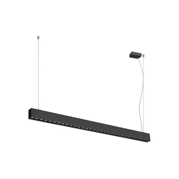 SLV 1010510 Glenos Pro, LED-Pendelleuchte Linear 128.5cm Up/Down, DALI, 60W, 3K, in schwarz