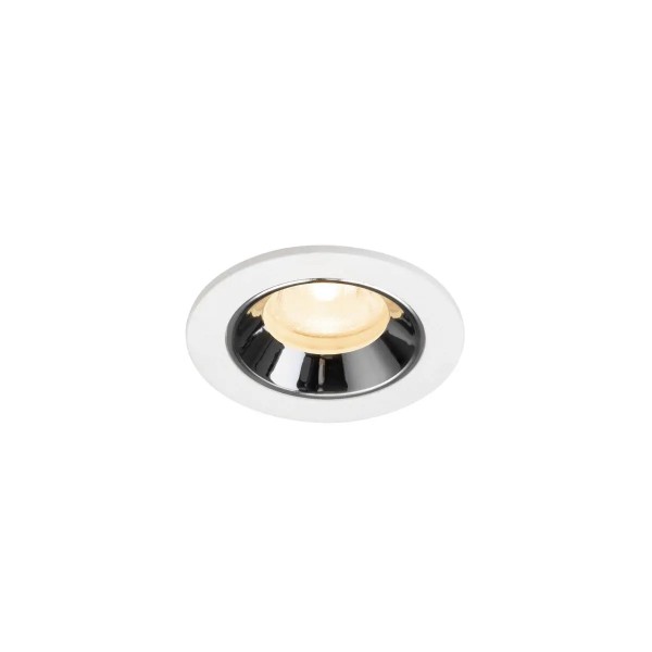 SLV 1009285 Numinos XS, LED-Einbauspot, 6.9W, 2700K, 900lm, 40°, in weiß/chrom