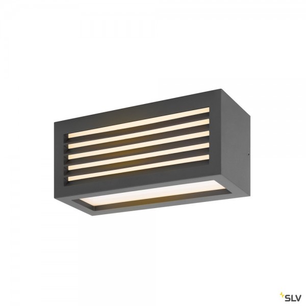 SLV 1002035 Box-L, Wandleuchte, anthrazit, up&down, IP44, LED, 19W, 3000K, 480lm