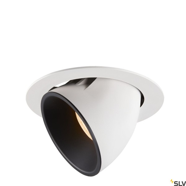 SLV 1006038 Numinos Gimble XL, Deckeneinbauleuchte, weiß/schwarz, LED, 37,4W, 2700K, 3300lm, 20°