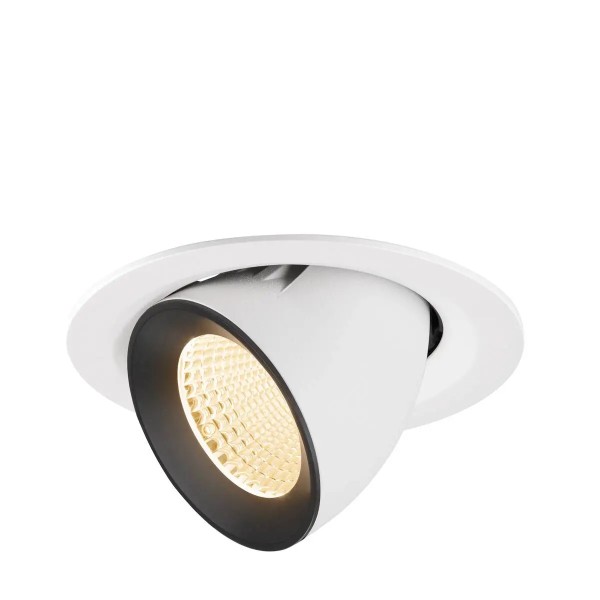 SLV 1009553 Numinos Gimble M, LED-Einbauleuchte, 12W, 2700K, 1700lm, 40°, in weiß/schwarz