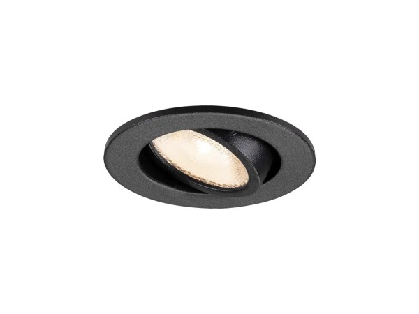 SLV 1009003 New Tria 45, LED-Deckeneinbauleuchte IP44, 4W, 2700K, 24°, in schwarz