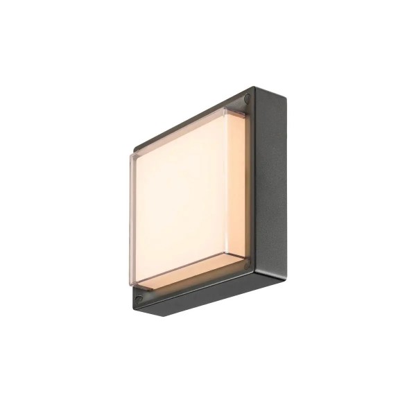 SLV 1011262 Ainos Slide WL, Sensor LED Außen Wand- & Deckenleuchte Eckig, 12W, 27/3K, in Schwarz