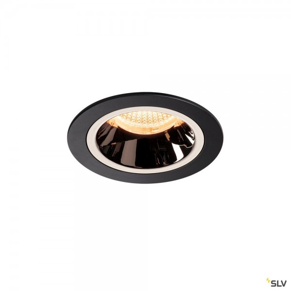 SLV 1003846 Numinos M, Deckeneinbauleuchte, schwarz/chrom, LED, 17,55W, 2700K, 1550lm, 40°