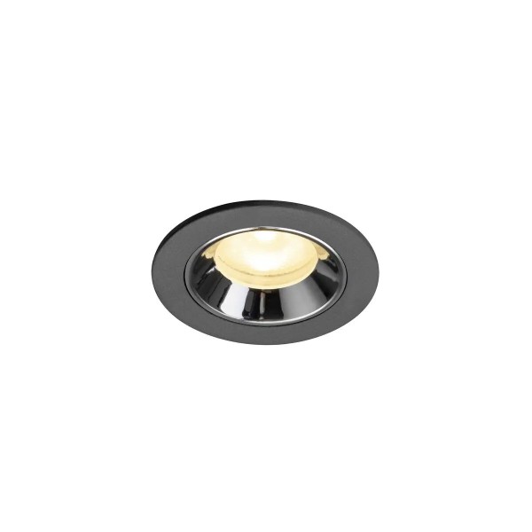 SLV 1009297 Numinos XS, LED-Einbauspot, 6.9W, 3000K, 950lm, 55°, in schwarz/chrom