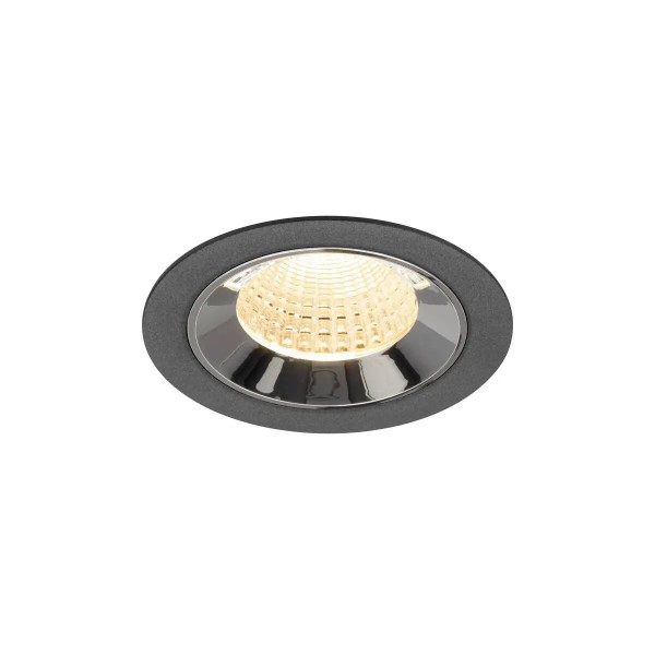 SLV 1009603 Numinos M, LED-Einbauspot, 12W, 2700K, 1700lm, 55°, in schwarz/chrom