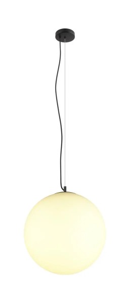 SLV 1008534 Sun 40, Glas Pendelleuchte Opal 40cm, E27, in schwarz