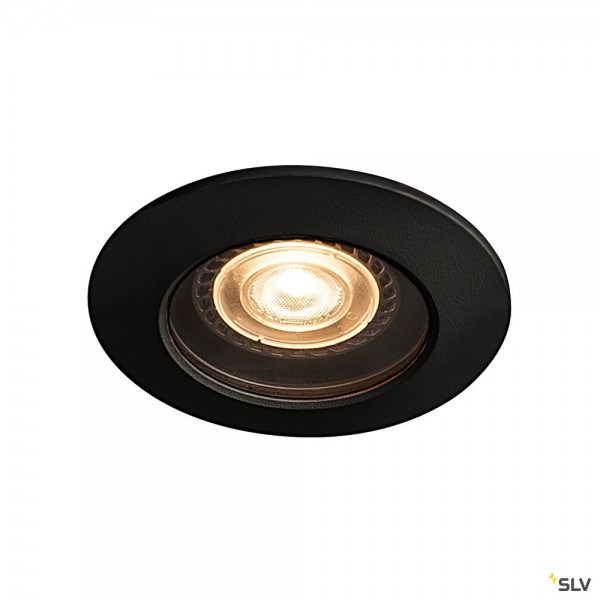 SLV 1001930 Varu, Deckeneinbauleuchte, schwarz, IP65, LED GU10, max.5W