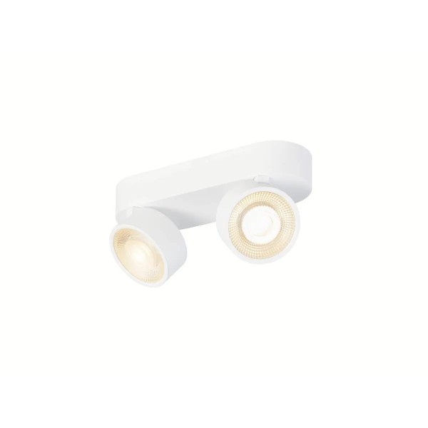 SLV 1010266 Kalu 2.0, Runder LED-Wand & Deckenspot Flach 2-flammig, DIM, 19W, 27K, in weiß