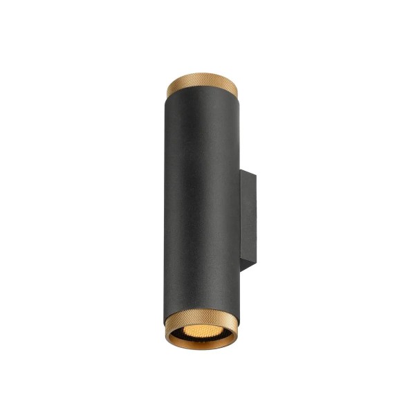 SLV 1011882 Grip! L, Up & Down Wandleuchte mit Dekoring, GU10, in Schwarz/Gold