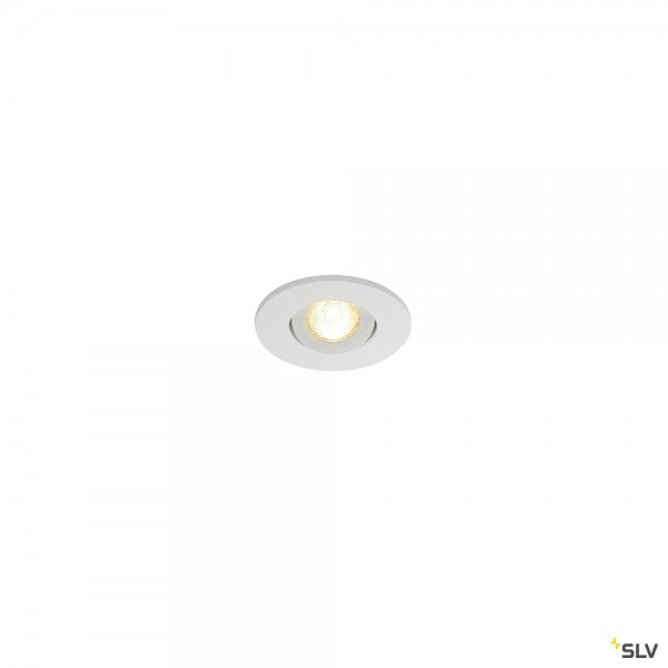 SLV 113971 New Tria 45, Einbauleuchte, weiß, IP44, LED, 3.4W, 3000K, 190lm, 30°