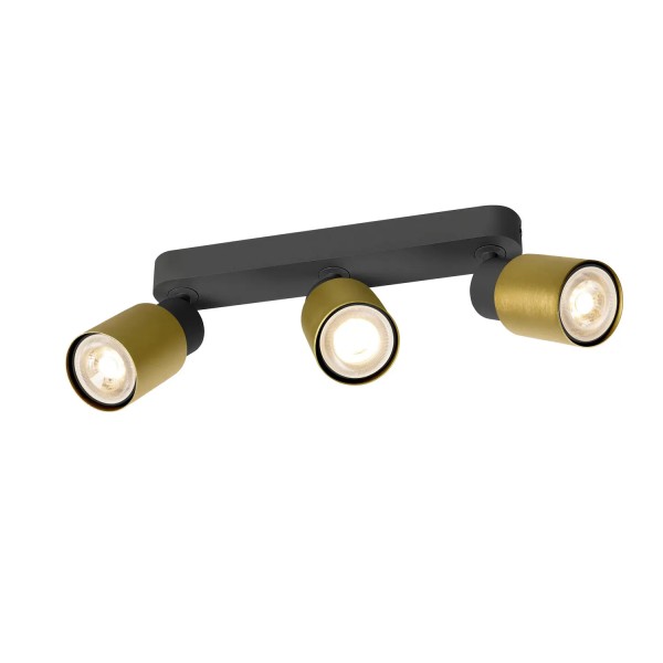 SLV 1008321 Puri 2.0 Tube, Strahler 3-flammig, GU10, in schwarz/gold