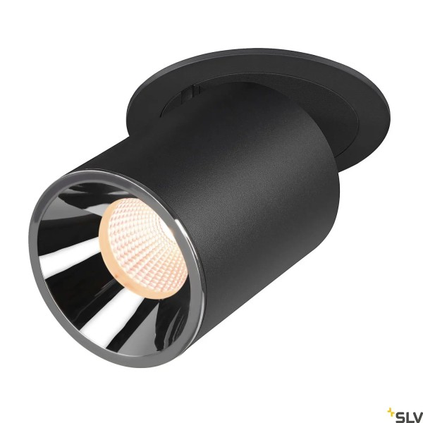 SLV 1007037 Numinos Projector L, Einbauleuchte, schwarz/chrom, LED, 25.4W, 2700K, 2150lm, 55°