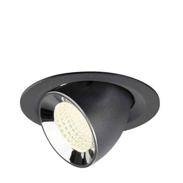 SLV 1009585 Numinos Gimble M, LED-Einbauleuchte, 12W, 4000K, 1900lm, 55°, in schwarz/chrom