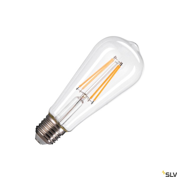 SLV 1005268 Leuchtmittel, transparent, dimmbar, E27, LED, 7,5W, 2700K, 800lm, 320°