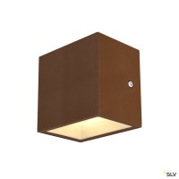 SLV 1002034 Sitra Cube, Wandleuchte, rost, up&down, IP65, LED, 11W, 3000/4000K, 1120lm SLV 1002034 Sitra Cube, Wandleuchte, rost, up&down, IP65, LED, 11W, 3000/4000K, 1120lm