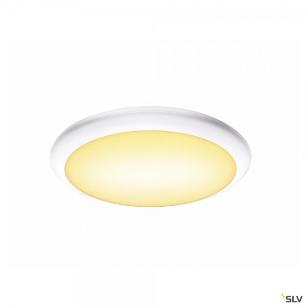 SLV 1005089 Ruba 27, Wand- und Deckenleuchte, weiß, IP65, LED, 12W, 3000/4000K, 1100lm