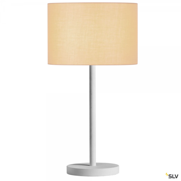 SLV 1003030 + 155583 Fenda, Tischleuchte, weiß/beige, Ø30cm, E27, max.60W