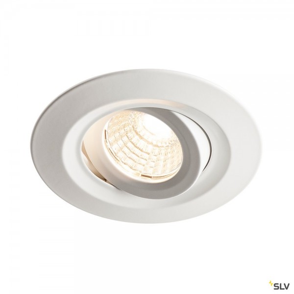 SLV 1000833 Kini, Deckeneinbauleuchte, weiß, IP65, dimmbar L, LED, 12W, 3000K, 850lm