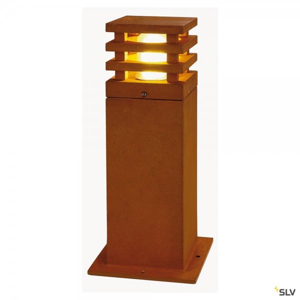 SLV 233427 Rusty Square 40, Wegeleuchte, eisen gerostet, IP55, LED, 8,6W, 3000K, 90lm