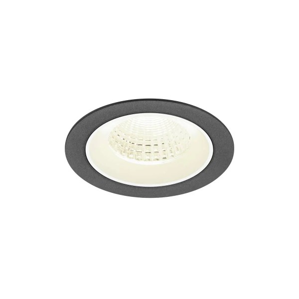 SLV 1009638 Numinos M, LED-Einbauspot, 12W, 4000K, 1900lm, 55°, in schwarz/weiß