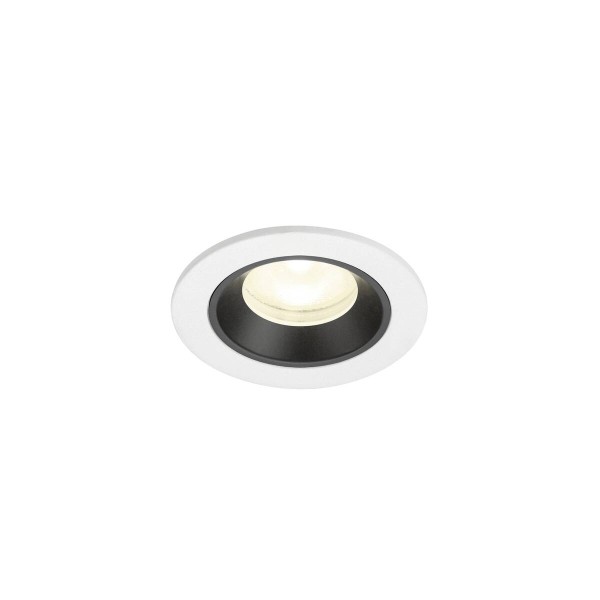 SLV 1009322 Numinos XS, LED-Einbauspot, 6.9W, 4000K, 1000lm, 55°, in weiß/schwarz