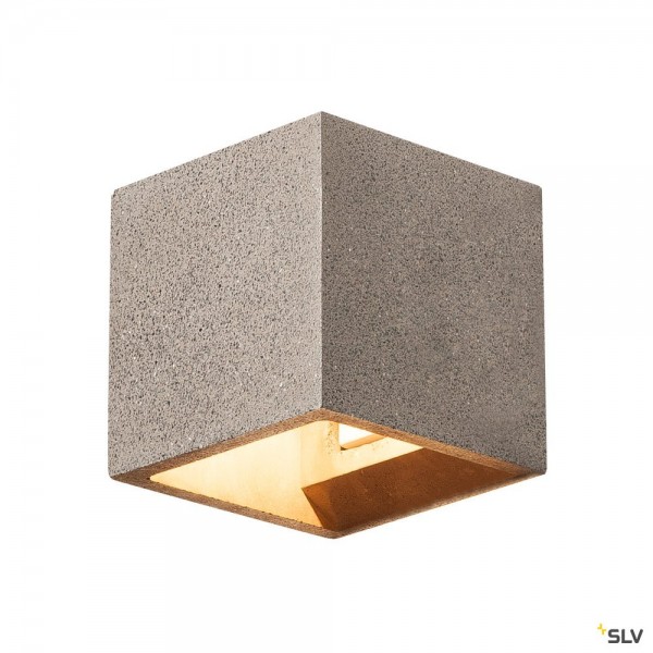 SLV 1000911 Solid Cube, Wandleuchte, Beton, schwarzer Sandstein, up&down, G9, max.25W