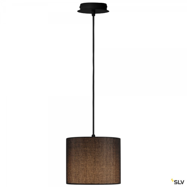 SLV 155560 + 1001451 Fenda, Pendelleuchte, schwarz, Ø20cm, E27, max.60W